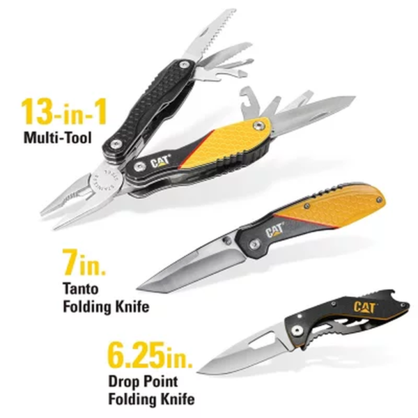 CAT® 3 Piece 13-In-1 Multi-Tool and Pocket Knives Gift Box Set - Image 2