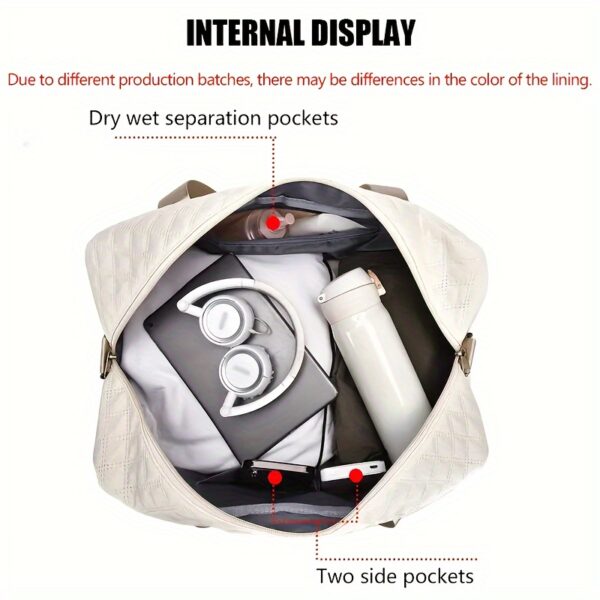 Luxury Large Capacity Travel Duffel Bag with Dry/Wet Separation - Image 2