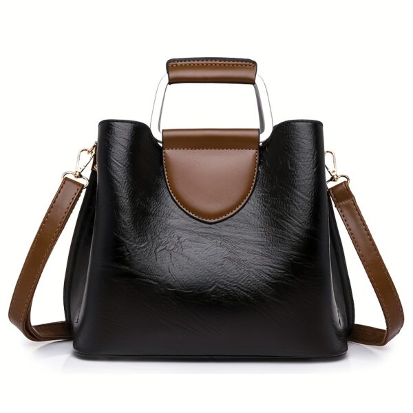 Retro-Style PU Leather Crossbody Bag for Women - Image 12