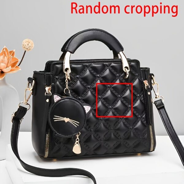 Cat Design Handbags, Trendy PU Leather, Women's Shoulder Bag - Image 16