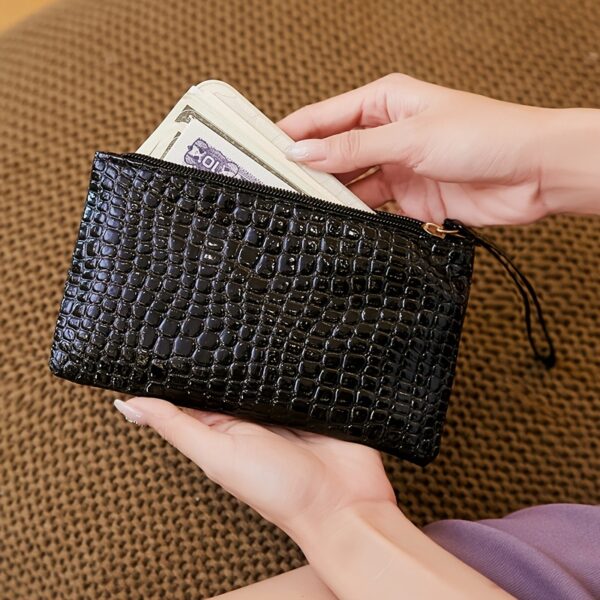 Clutch Bag, Trendy Square Handbag Faux Leather Coin Purse - Image 18