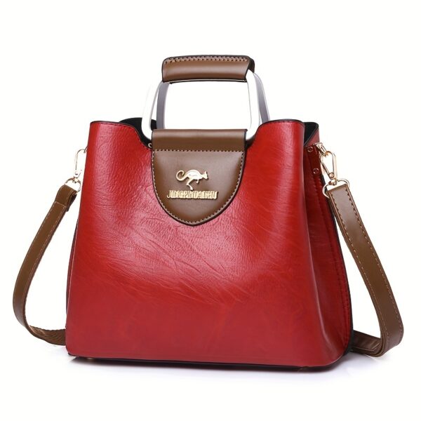 Retro-Style PU Leather Crossbody Bag for Women - Image 9