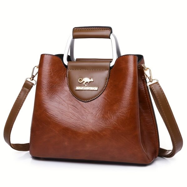 Retro-Style PU Leather Crossbody Bag for Women - Image 7