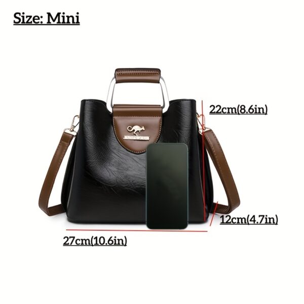 Retro-Style PU Leather Crossbody Bag for Women - Image 8