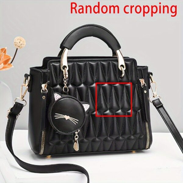 Cat Design Handbags, Trendy PU Leather, Women's Shoulder Bag - Image 14