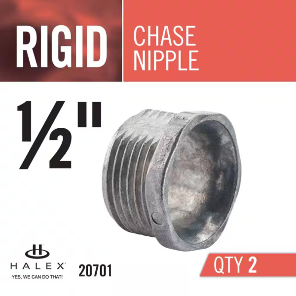 1/2 In. Rigid Chase Conduit Nipple (2-Pack) - Image 2