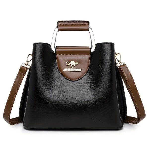 Retro-Style PU Leather Crossbody Bag for Women - Image 10