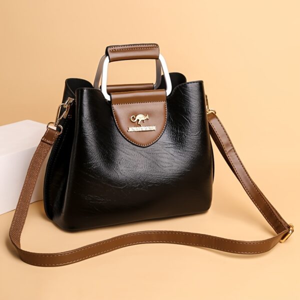 Retro-Style PU Leather Crossbody Bag for Women - Image 4