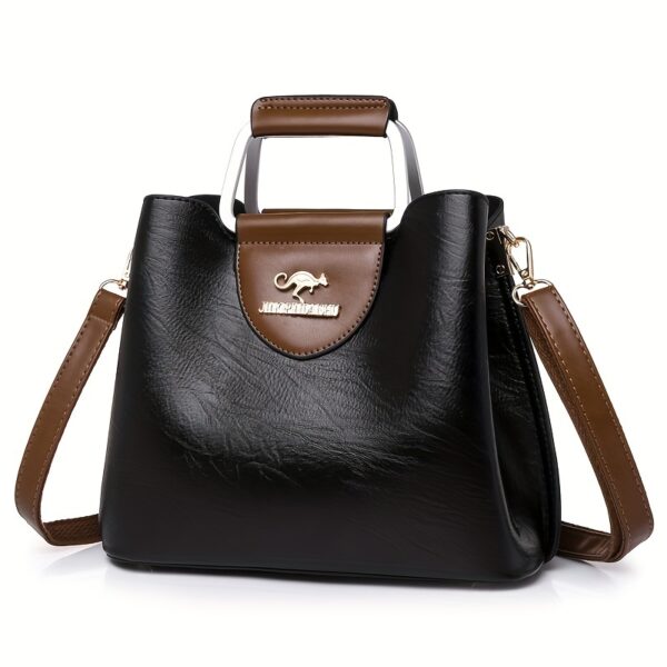 Retro-Style PU Leather Crossbody Bag for Women - Image 6