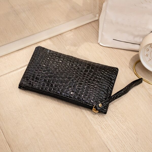 Clutch Bag, Trendy Square Handbag Faux Leather Coin Purse - Image 3